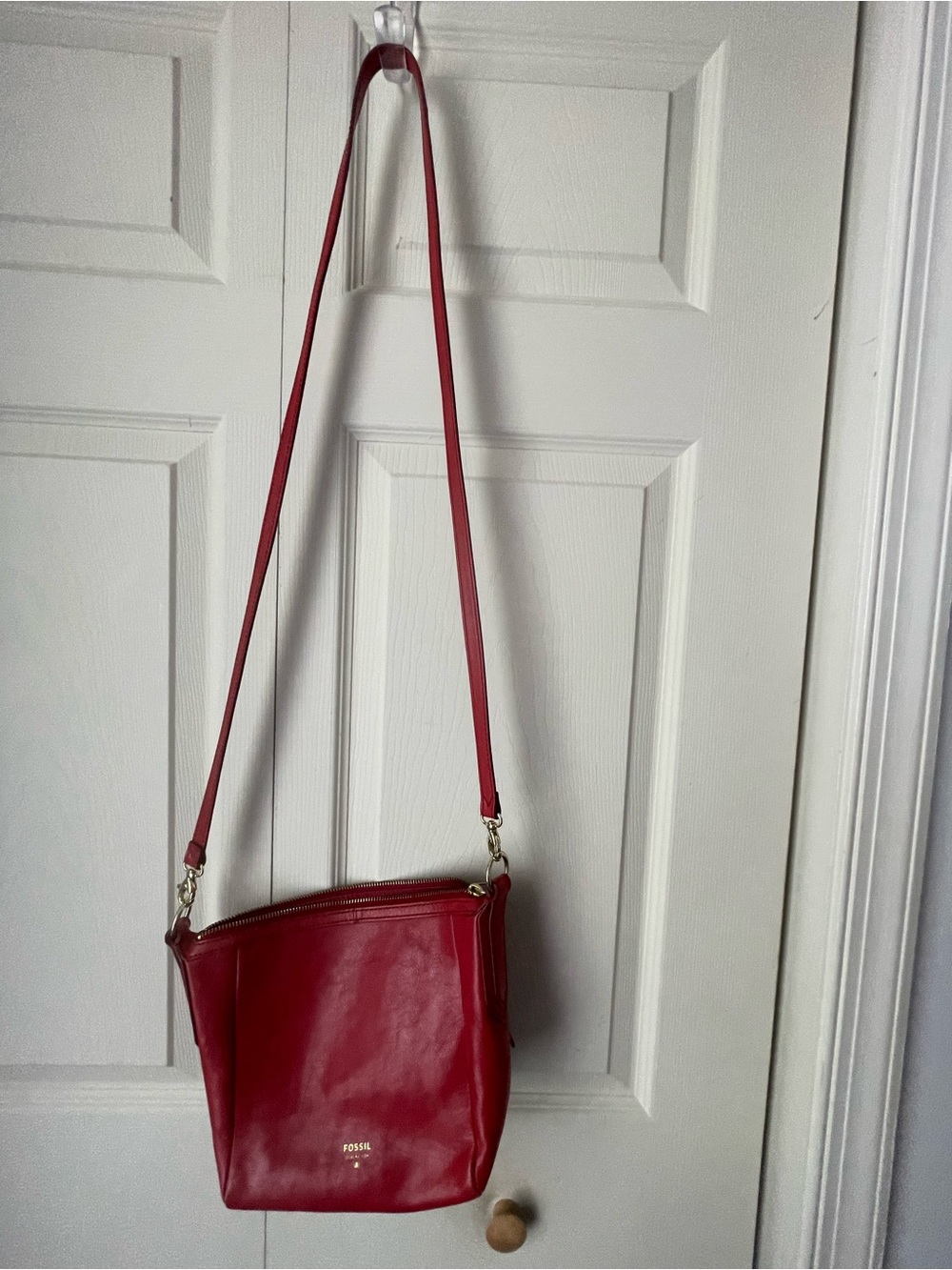 Fossil leather crossbody